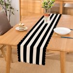 - runner2025 - Realhomes  Siyah Beyaz Çizgili Dekoratif Özel Tasarım Runner Realhomes