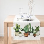- runner2033-1 - Realhomes  Beatiful Cactus Baskılı Dijital Baskılı Özel Tasarım Runner Realhomes