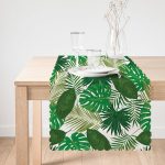 - runner2037-1 - Realhomes RealHomes Yaprak Motifli Dijital Baskılı Özel Tasarım Runner Realhomes