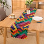 - runner2040 - Realhomes Renkli Geometrik Desen Dijital Baskılı Özel Tasarım Runner Realhomes