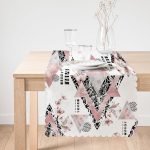 - runner2061-1 - Realhomes Geometrik Desenli Çiçekli Dijital Baskılı Özel Tasarım Runner Realhomes