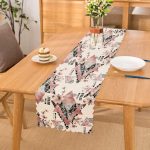 - runner2061 - Realhomes Geometrik Desenli Çiçekli Dijital Baskılı Özel Tasarım Runner Realhomes