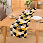 Üçgen Mozaik Desenli Dijital Baskılı Özel Tasarım Runner Realhomes