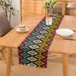 Renkli Geometrik Desenli Dijital Baskılı Özel Tasarım Runner Realhomes