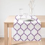 - runner2273-1 - Realhomes  Mor Renkli Ogea Desenli Dijital Baskılı Modern Özel Tasarım Runner Realhomes