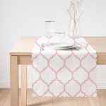 - runner2275-1 - Realhomes  Pembe Renkli Ogea Desenli Dijital Baskılı Modern Tasarım Runner Realhomes