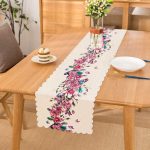 - runner2374 - Realhomes  Şarmaşık Gül Desenli Kuş Motifli Dijital Baskılı Özel Tasarım Runner Realhomes