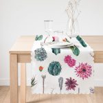 Kuş Tüyü Motifli Çöl Bitkisi Desenli Dijital Baskılı Özel Tasarım Runner Realhomes