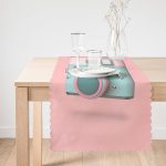 - runner3005-1 - Realhomes  Pembe Zeminli Yılbaşı Konseptli Desenli Özel Tasarım Runner Realhomes