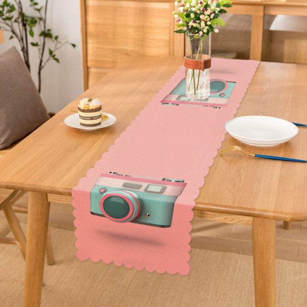 - runner3005 - Realhomes  Pembe Zeminli Yılbaşı Konseptli Desenli Özel Tasarım Runner Realhomes