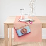 3D Instagram Fotoğraf Makinası Desenli Dijital Baskılı Özel Tasarım Runner Realhomes