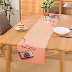 3D Instagram Fotoğraf Makinası Desenli Dijital Baskılı Özel Tasarım Runner Realhomes