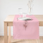 - runner3019-1 - Realhomes  Pembe Zeminli Altın Gül 3D Baskılı Özel Tasarım Runner Realhomes