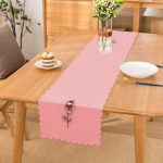 - runner3019 - Realhomes  Pembe Zeminli Altın Gül 3D Baskılı Özel Tasarım Runner Realhomes