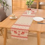 - runner3020 - Realhomes Kanaviçe Motifli Yılbaşı Temalı Dijital Baskılı Özel Tasarım Runner Realhomes