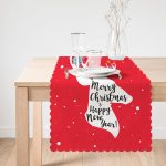 - runner3055-1 - Realhomes Merry Christmas Geyik Desenli Dekoratif Özel Tasarım Runner Realhomes