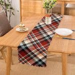 - runner3085 - Realhomes  Kırmızı Siyah Beyaz Ekose Desenli Dekoratif Özel Tasarım Runner Realhomes