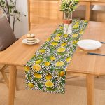 - runner3102 - Realhomes Geometrik ve Limon Desenli 3D Dijital Baskılı Özel Tasarım Runner Realhomes