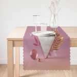 - runner3140-1 - Realhomes  Pembe Zeminli Üçgen Mermer Motifli Modern Özel Tasarım Runner Realhomes