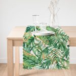 - runner3157-1 - Realhomes  Amazon Yaprakları Dijital Baskılı Modern Özel Tasarım Runner Realhomes