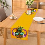 - runner3168 - Realhomes Summer Ananas Tasarımlı Dekoratif Özel Tasarım Runner Realhomes