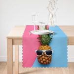 Mavi Pembe Ananas Desenli Modern Özel Tasarım Runner Realhomes