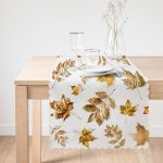 - runner3188-1 - Realhomes  3D Altın Renkli Yapraklar Özel Tasarım Modern Özel Tasarım Runner Realhomes