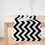 RealHomes Siyah Beyaz Zigzag Desenli Özel Tasarım Runner Realhomes