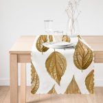 - runner3216-1 - Realhomes  3D Altın Yapraklar Özel Tasarımlı Modern Özel Tasarım Runner Realhomes