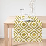 - runner3243-1 - Realhomes  Geometrik Şekilli Altın Detaylı Modern Özel Tasarım Runner Realhomes