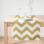 - runner3257-1 - Realhomes  Zigzag Altın Kabartma Desenli Modern Tasarımlı Özel Tasarım Runner Realhomes