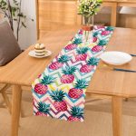 - runner3261 - Realhomes Renkli Zigzag Desenli Ananaslar Modern Tasarımlı Özel Tasarım Runner Realhomes