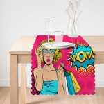 Pempe Pop Art Wow Tasarımlı Dekoratif Özel Tasarım Runner Realhomes
