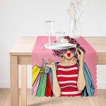 - runner3289-1 - Realhomes  Pembe Zeminli Popart Desenli Dekoratif Özel Tasarım Runner Realhomes