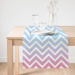 Renkli Zigzag Tasarımlı 3D Dijital Baskılı Özel Tasarım Runner Realhomes