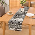 - runner3395 - Realhomes  Siyah Beyaz Dekoratif African Motifli Modern Özel Tasarım Runner Realhomes