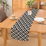 Siyah Beyaz Üçgen Geometrik Desenli Dijital Baskılı Özel Tasarım Runner Realhomes