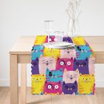 - runner3558-1 - Realhomes Renkli Kedicikler Çocuk Odası Özel Tasarım Runner Realhomes