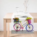 - runner600-1 - Realhomes  Modern Bisiklet Desenli Dijital Baskılı Dekoratif Runner Realhomes