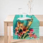 - runner768-1 - Realhomes  Çiçek Temalı Dijital Baskılı Dekoratif Özel Tasarım Runner Realhomes