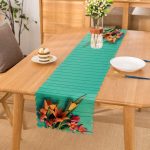 - runner768 - Realhomes  Çiçek Temalı Dijital Baskılı Dekoratif Özel Tasarım Runner Realhomes