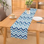 - runner772 - Realhomes  Zigzag Desen Dijital Baskılı Dekoratif Özel Tasarım Runner Realhomes