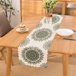 Modern Damask Desenli Dijital Baskılı Dekoratif Runner Realhomes