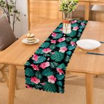 Çiçek Desenli Dijital Baskılı Özel Tasarım Runner Realhomes