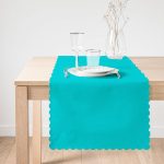 - runner957-1 - Realhomes  Turkuaz Renkli Dijital Baskılı Dekoratif Özel Tasarım Runner Realhomes