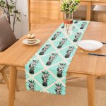 RealHomes Dijital Baskılı Ananas Desenli Runner Realhomes