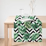 - runnerREAL14-1 - Realhomes RealHomes Dijital Baskılı Yaprak Desenli Runner Realhomes