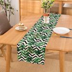 - runnerREAL14 - Realhomes RealHomes Dijital Baskılı Yaprak Desenli Runner Realhomes