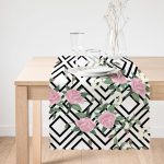 - runnerREAL17-1 - Realhomes  RealHomes Dijital Baskılı Çiçek Desenli  Runner Realhomes