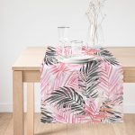 - runnerREAL20-1 - Realhomes  RealHomes Dijital Baskılı Pembe Yaprak Runner Realhomes